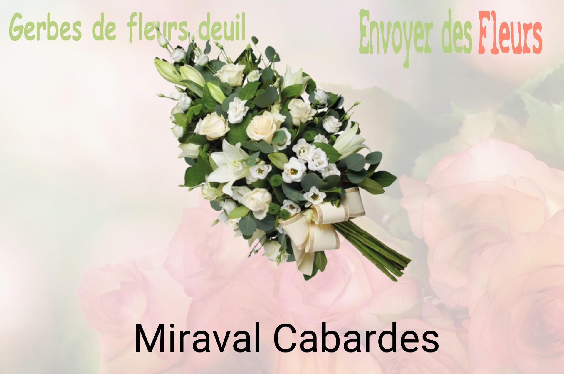 Gerbe de fleurs de deuil livrée à Miraval-Cabardes